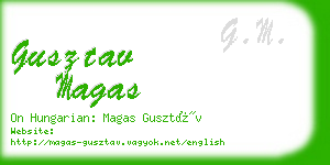 gusztav magas business card